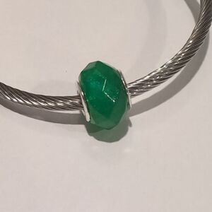 Green Sparkly Charm for Pandora Style Bracelet